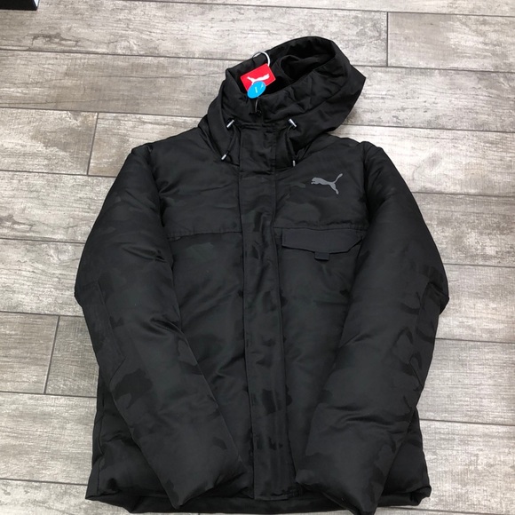 Puma men’s jacket puffer new with tag camo down with hood - NWT - Picture 1 of 9